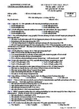 Đề thi kết thúc học phần Lịch sử - Mã đề 210 - Trường Cao đẳng Bách Việt